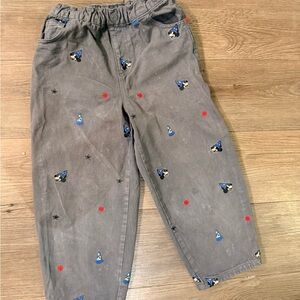 Zara Gray Kids Jeans with Fun Prints
